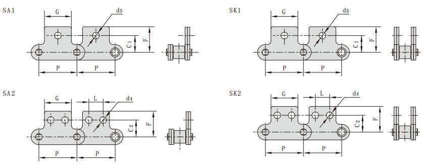 C2040SK2_雙節距單側雙側直